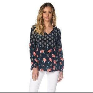Tolani Elise Tie -Neck Floral Print Blouse. Size M. NWOT
